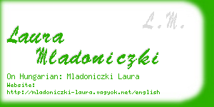 laura mladoniczki business card